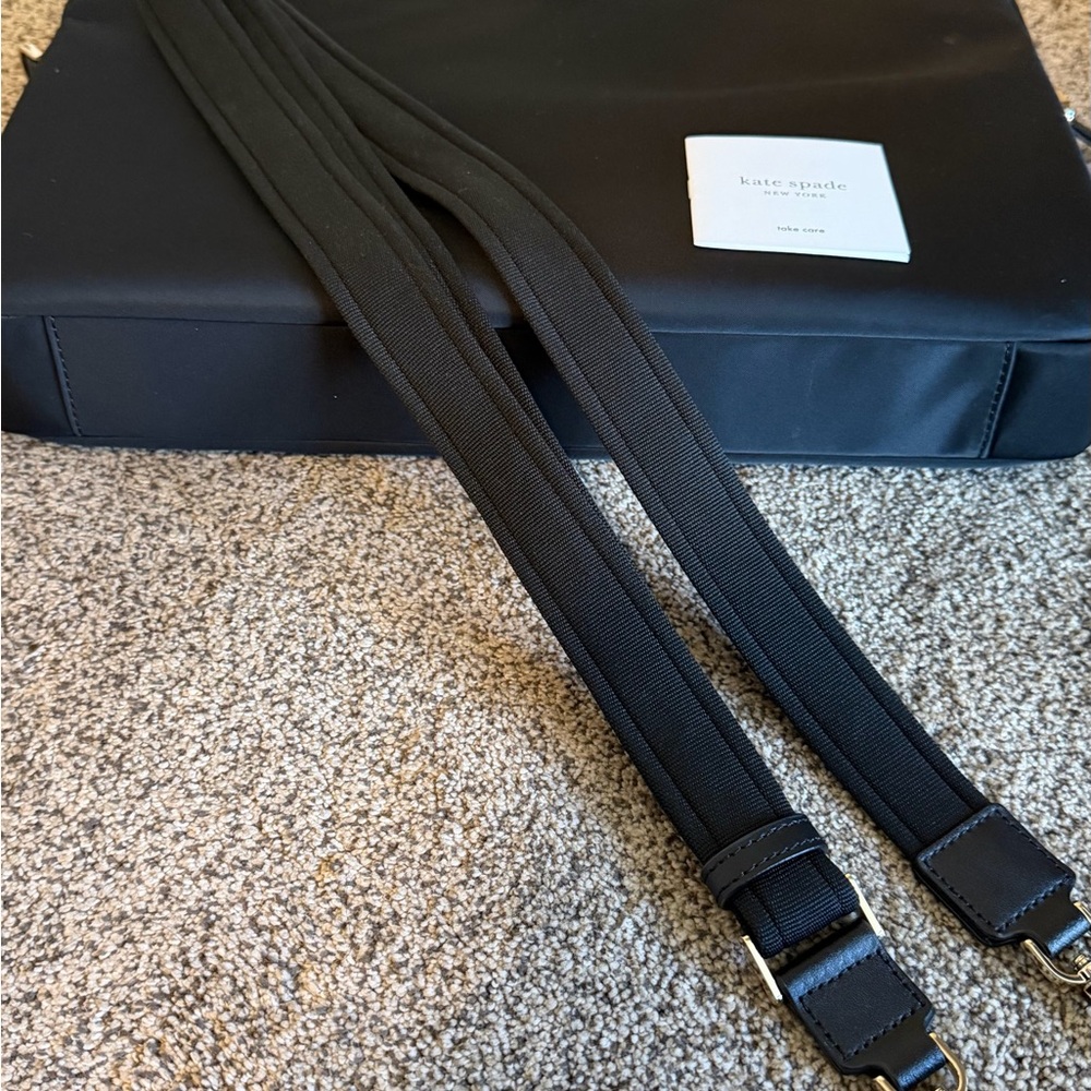 kate spade Black Nylon Laptop Briefcase with Shoulder Strap - Picture 6 of 10